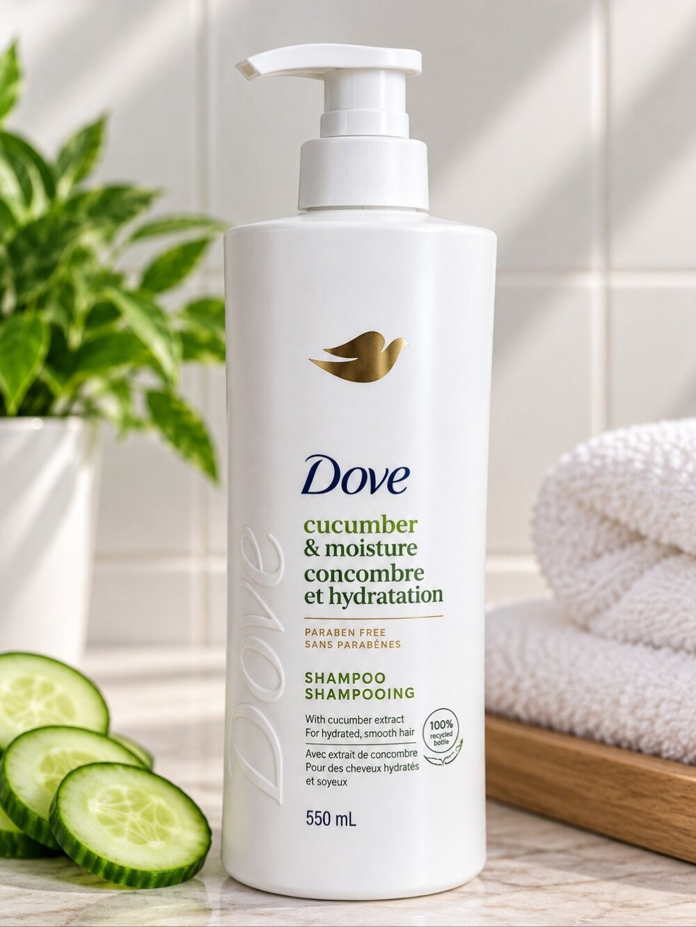 💙 Dove - Cucumber & Moisture Shampoo Large Bottle